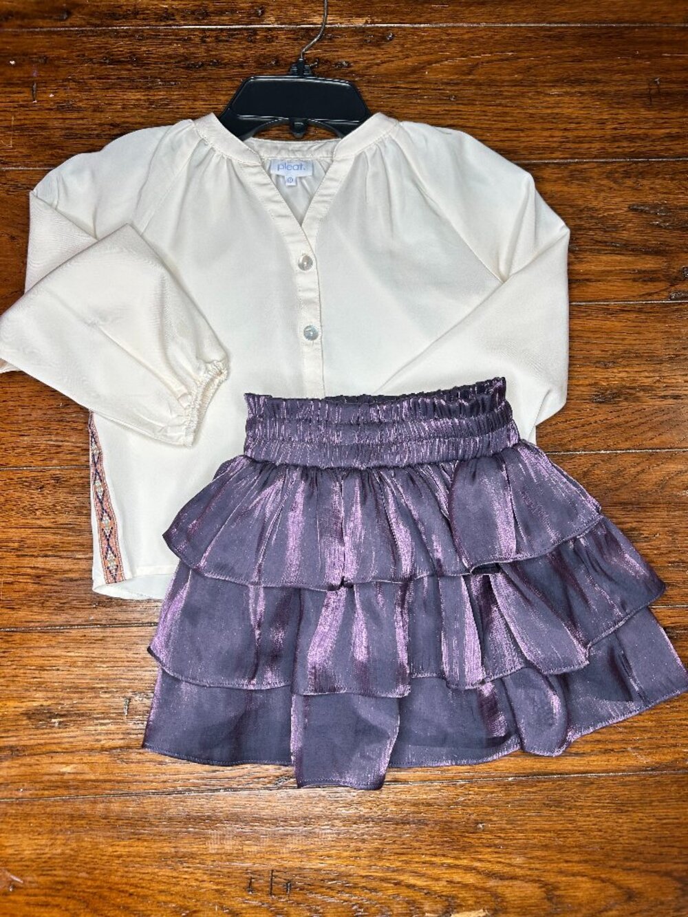 Pleat Collection Adair Top and Luna Shimmer Skirt Set
